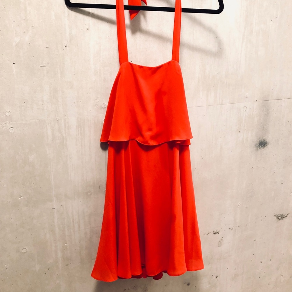 ASOS Two Tier Red Dress